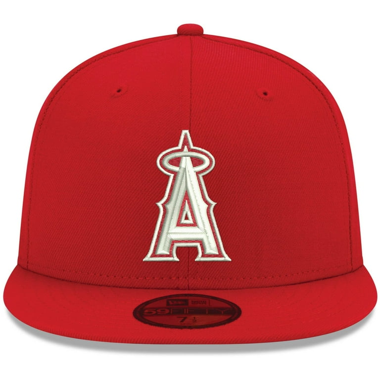 Los Angeles Angels New Era Undervisor 59FIFTY Fitted Hat - White/Red