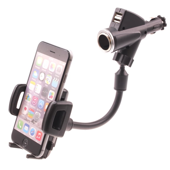 Car Mount Charger for Samsung Galaxy A06/A16 5G/A26 5G/A36 5G/A56 5G - Holder DC Socket USB Port Cradle Swivel Plug-in