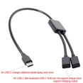 Type C Male to Dual USB C Female Splitter Convter Hub Adapter Data Cable 30cm for USB C Laptop