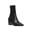 black, variant on Women  Pointed Toe Ankle Boots with Block Heels  Slip on Style with Ribbed Knit Sock Design