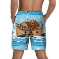 thumbnail image 4 of Balery Animals on Noah's Ark Mens Swim Trunks Swim Shorts for Men Quick Dry Inseam Beach Shorts with Compression Liner Pocket-X-Large, 4 of 9