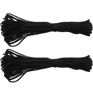 2X 100 Ft 550 Paracord Survival Cord Parachute Rope - Black