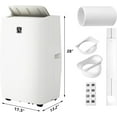 thumbnail image 3 of KATIDAP 12000 BTU Portable Air Conditioner 4-in-1 Portable AC Unit Cool up to 550 sq.ft, Portable Air Conditioners with Remote Control & Window Kit1-24H Timers, 3 of 9