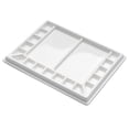 thumbnail image 5 of Artist's Loft Porcelain Rectangle Paint Palette - 19-Well Large Mixing Tray for Watercolor and Gouache - White - 13.1" x 9.7" - 1-Pack, 5 of 8