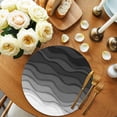 thumbnail image 2 of Black Ombre Stripes Round 13 Inch Placemats Set of 8, Modern Abstract Sea Waves Spray Art HeatResistant Non Slip Place Mats for Dining Table, Wipeable Braided Kitchen Table Mats for Housewarming, 2 of 9
