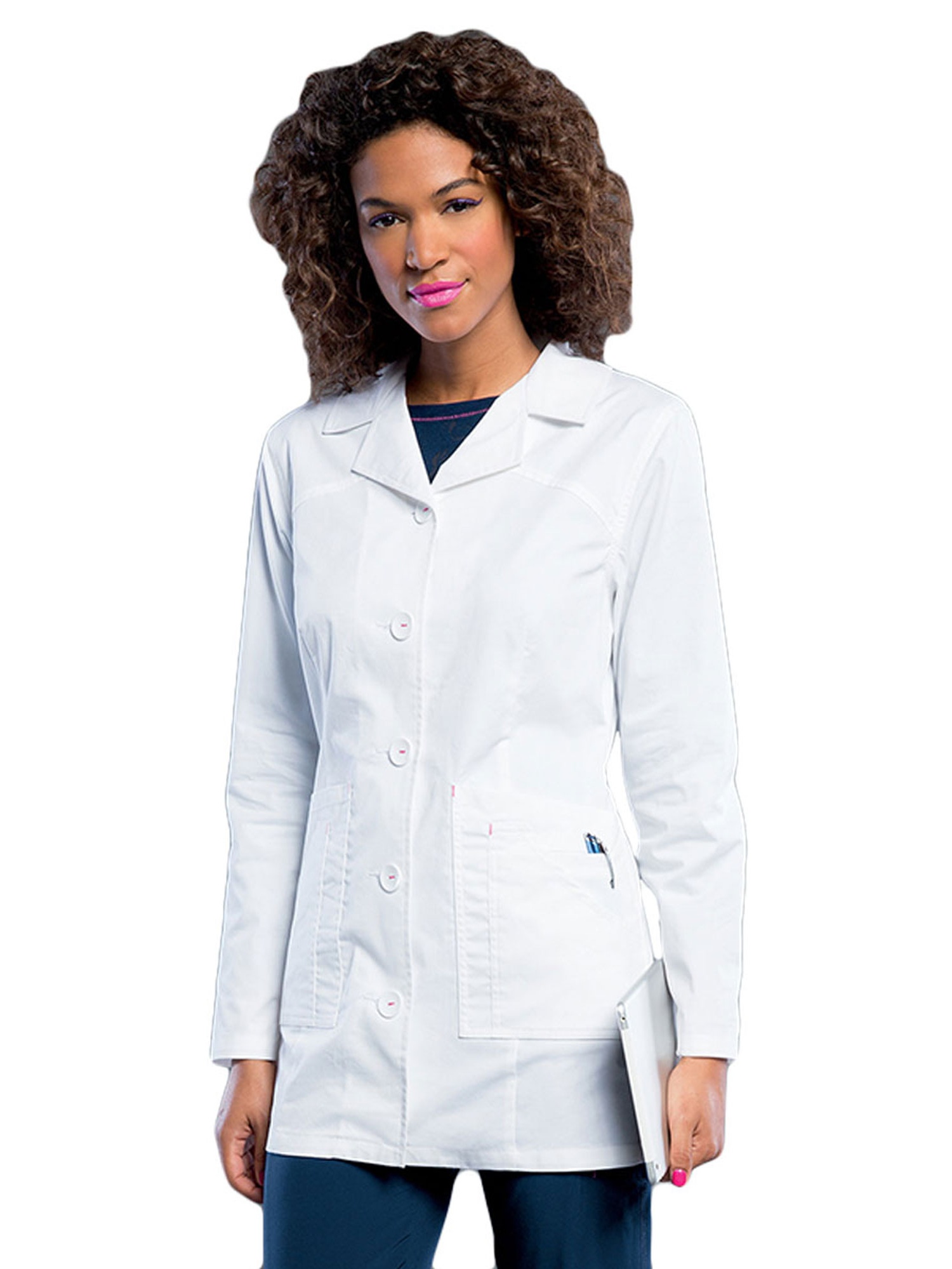 BUTTON FRONT LAB COAT