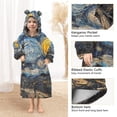 thumbnail image 3 of FORMRS Wearable Blanket Hoodie with Sleeves for Kids Cozy Flannel Sweatshirt, Swirling Starry Sky, 3 of 7