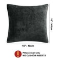 thumbnail image 7 of PiccoCasa Set of 2 Soft Water Repellent Throw Pillow Covers Black 16x16 Inch, 7 of 7
