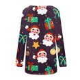 thumbnail image 5 of Blouses pour Femmes Décontractées Imprimées de Noël à Manches Longues et Col Rond, Tailles Plus en Liquidation, 5 of 5