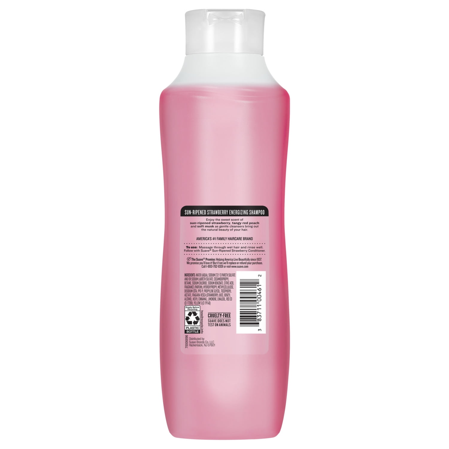 Suave Sun-Ripened Strawberry Shampoo with Strawberry Extract & Vitamin E, 22.5 FL OZ