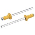 thumbnail image 1 of Unique Bargains Rivets Aveugles Tête Ronde Plate en Aluminium de 3,2 Mm x 7 Mm, Pack de 400 Ton Or, 1 of 5