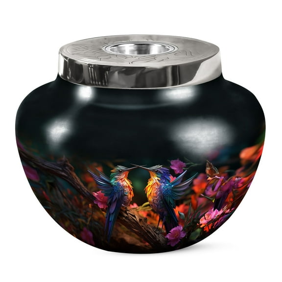 KARYLIZ Humming Bird Urns For Human Ashes Adult Female - Cremation Urns For Human Ashes Adult Male - Memorial Funeral Ash Holder - Urns For Human Ashes Adult Man And Women - Decorative Urn 10 Inch