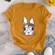 thumbnail image 2 of Camiseta de mujer, divertida y bonita camiseta de manga corta, camiseta con estampado de mariposa, blusa con estampado de conejo, regalo para mujer Pompotops hfajkhk127668, 2 of 7
