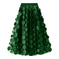 thumbnail image 4 of FAOWME Women's Skirt High Waist Solid Color Polka Dot Design A Line Retro Style Comfortable Fashion Skirts For Casual Daily Wear,Gn1,Xxxl, 4 of 4