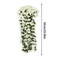 thumbnail image 3 of Summercome Hanging Artificial Violet Ivy Flowers, Artificial Hanging Flowers Fake Hanging Plant for Home Wedding Garden Yard Indoor Outdoor Decor (White), 3 of 8
