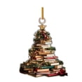 thumbnail image 2 of Christmas Tree Book Ornament 2025 Christmas Book Tree Ornament Book Ornament for Christmas Tree Book Lover Christmas Ornaments for Book Lovers Book Reader Librarian/ Christmas Acrylic Pendant C, 2 of 7