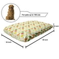 thumbnail image 2 of Fruit Pet Bed, Colorful Cartoon Apples and Pears Along Small Leaves Pattern in Geometric Design, Chew Resistant Pad for Dogs and Cats Cushion with Removable Cover, 24" x 39", Multicolor, by Ambesonne, 2 of 4