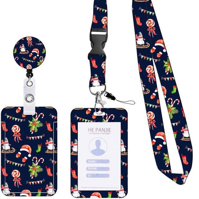 Cordón de poliéster con hebilla fácil de tirar para teléfono móvil, con estampado de flores y piñones, para Navidad