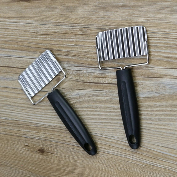 Raindrops Stainless Steel Vegetable Crinkle Cutter and French Fry Slicer for Potato