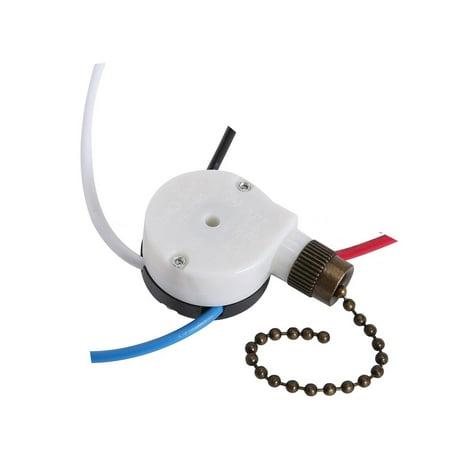 Universals Pull Chain Switches for Ceiling Fan 3 Speeded Controlled Wire Configuration With Pre Installed Cables