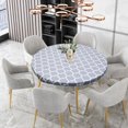 thumbnail image 2 of PENGXIANG Fitted Vinyl Table Cloth Elastic Edged Flannel Backed  Waterproof Wipeable Vinyl Tablecloth For Dinning Room, 2 of 6
