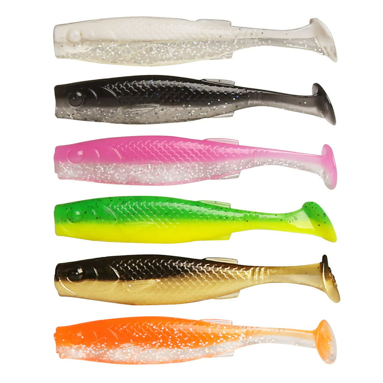Paddle Tail Swimbait, 20 Pcs 1.97/2.36/2.76 Inch Soft Body Artificial Bait  Plastic Shad Lure for Bass Fishing, Fishy Flavor