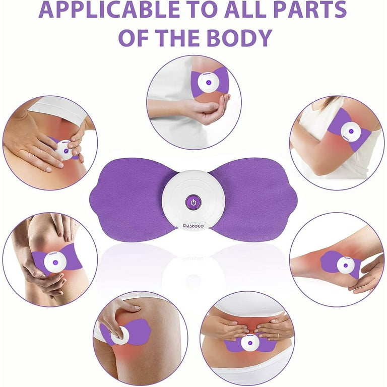 iTENS presents wireless TENS unit for back pain Bluetooth Stimulator:  App-controlled, rechargeable, patented wings. Ease pain in joints, back,  knees.