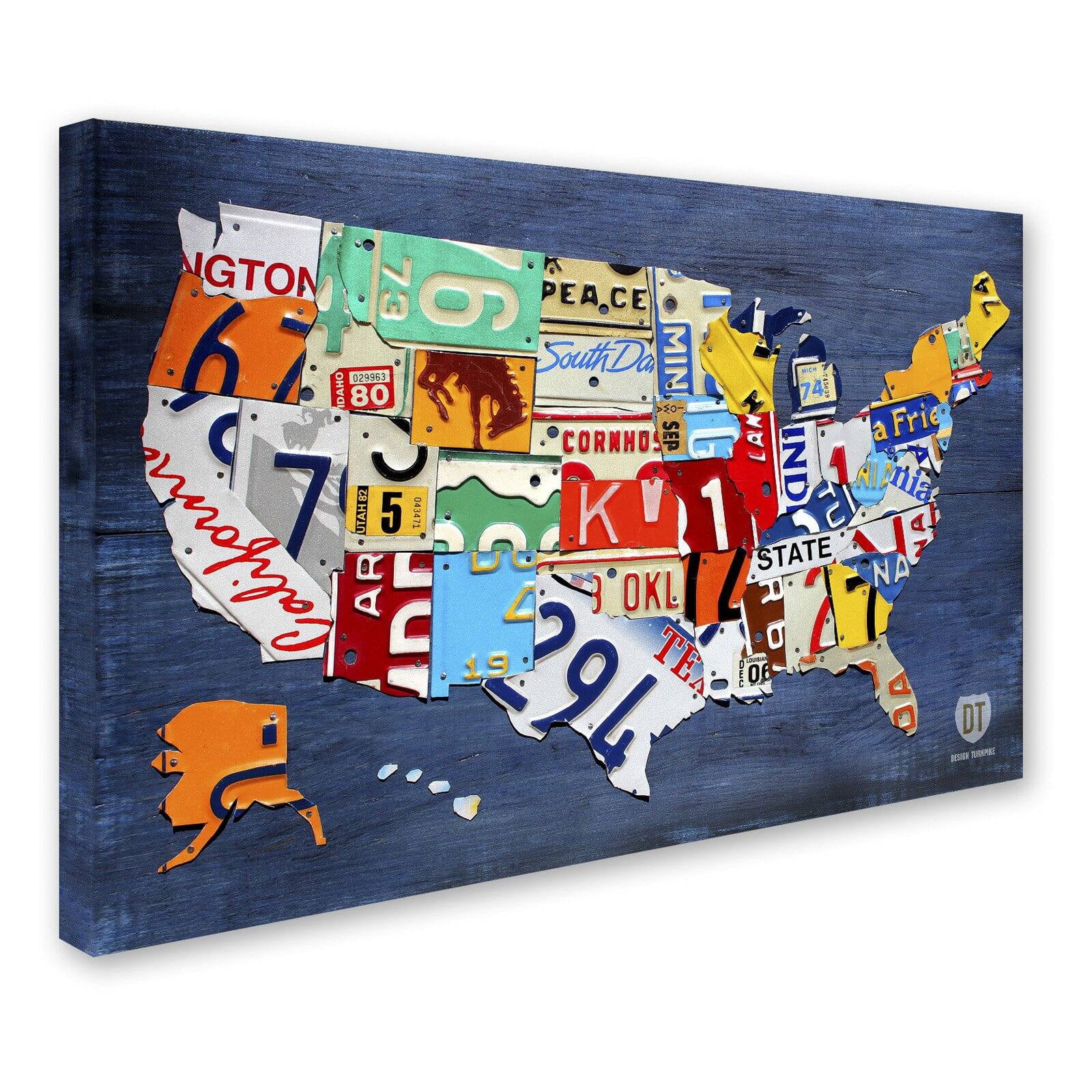 Trademark Fine Art 'USA Map' Canvas Art by Design Turnpike