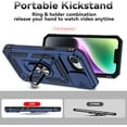 thumbnail image 3 of REQO Case Compatible with iPhone 16E 2025 with Sliding Lens Cover, Military Armor Shockproof Protective Case with 360° Rotating Stand for Men Women, 3 of 8