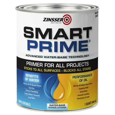 Zinsser 18-Pack of 1 qt 249727 Smart Prime White Water-Based Interior/Exterior Primer/Sealer
