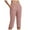 Pink, variant on GEWSEY Capri Pants for Women Stretch High Waisted Crop Office Work Pants Summer Casual Capris Slacks Yoga Dress Pant (Brown, S)