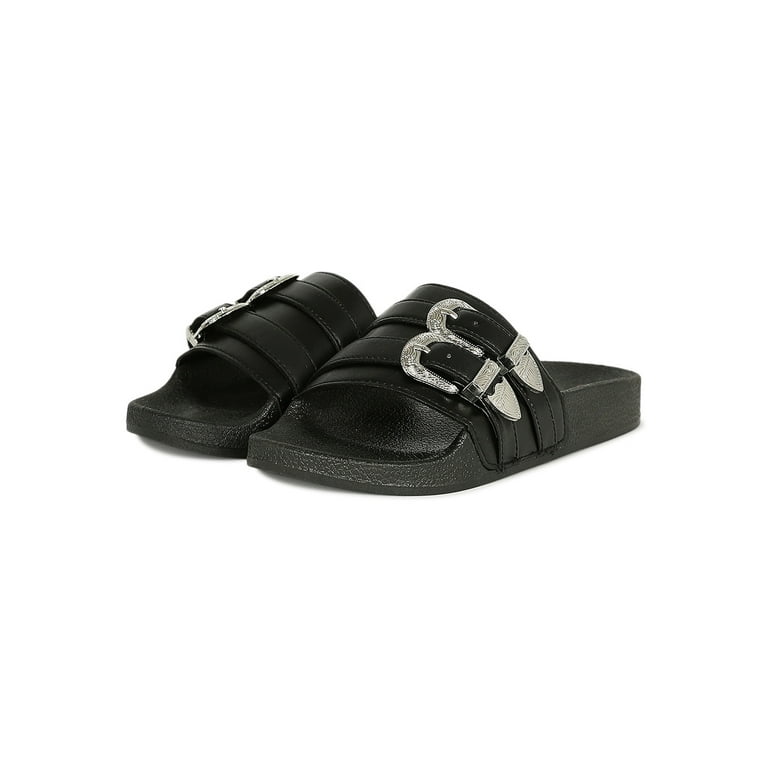 36サイズ　MEDI WESTERN BUCKLE SANDALS Topshop Womens Sandal Gold Croc Leather Thong Buckle Ankle