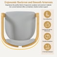 thumbnail image 7 of Set of 2 Outdoor Acacia Wood Dining Chairs with Cushions, Modern Patio Armchairs with Curved Backrest, Solid Wood Outdoor Dining Chairs with Upholstered Seat & Backrest, Adjustable Feet, 7 of 7