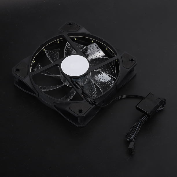 Ventilador de Chasis Computadora Accesorio 3 Cables 15 Luz Mute Cooler PC LED Streamer Colorido 12CM15 Luz Blanca