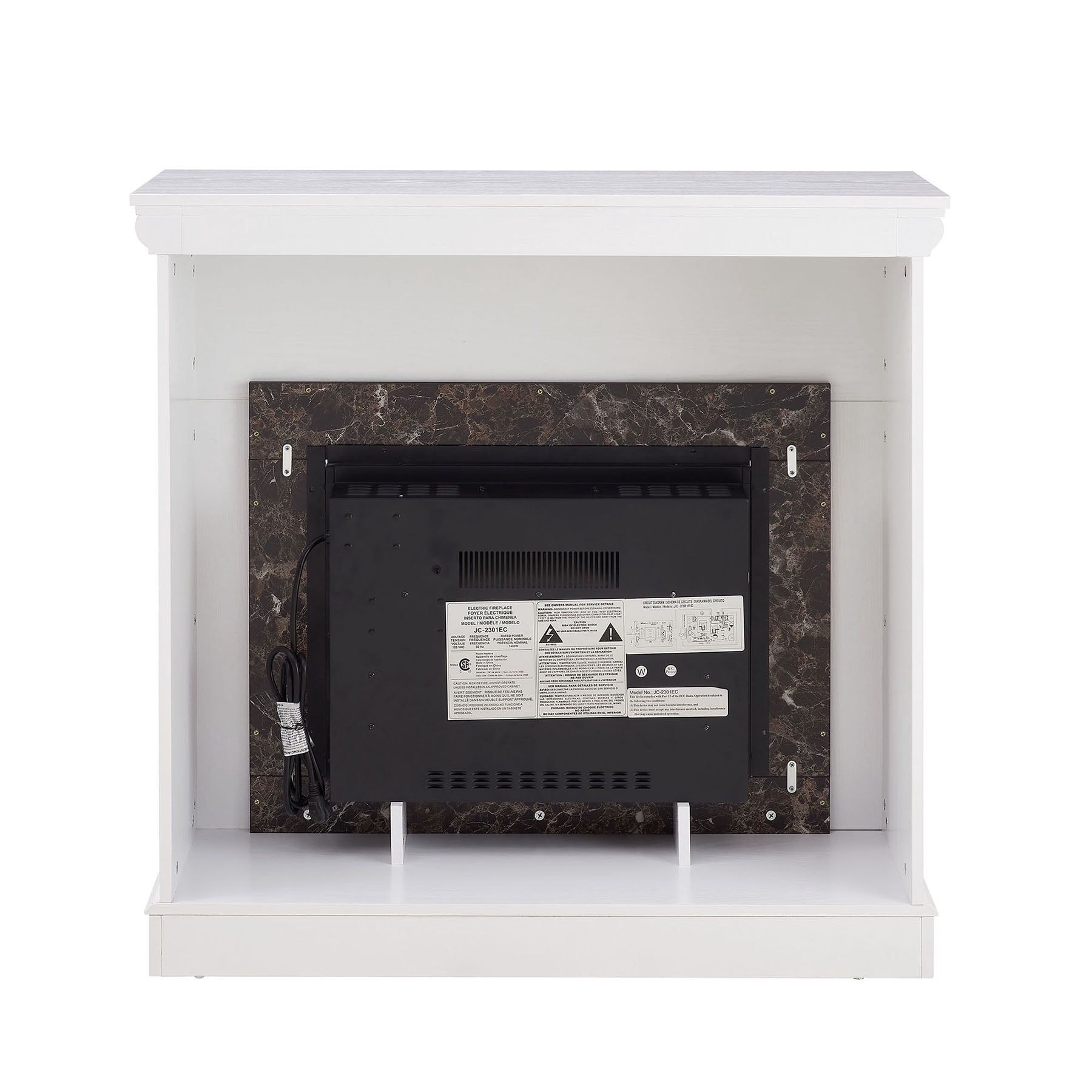 S-HOME Electric Fireplace Mantel Surround with 23 Inch Insert, Adjustable Flame, Remote Control for Home