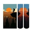 thumbnail image 5 of Sierra Socks Sun Set Stroll Pattern Unisex Socks, Nature Pattern Socks, Morning Wear Socks, 5 of 7