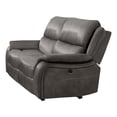 thumbnail image 2 of Heny Manual Reclining Loveseat- Pillow Tufted Back- Dark Gray 68 Inch, 2 of 7