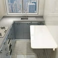 thumbnail image 1 of Deevin Fold Down Table Wall Mounted Table Heavy Duty Folding Wall Table Dining Table Perfect Addition to Laundry Room/Home bar/Kitchen & Dining Room(White), 1 of 5