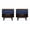Dark Brown and Navy Blue, variant on Duane Nightstand from Engineered Wood in Dark Brown and Navy Blue - Set of 2