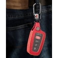 thumbnail image 6 of Key Fob Cover Compatible with Toyota RAV4 Highlander Camry Avalon 4Runner Corolla Prius 2021-2026 Keychain Case Holder Protector,Red, 6 of 7