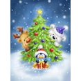 thumbnail image 1 of HOMFUN-pintura de diamante redondo/cuadrado completa, cuadro artesanal 5D, punto de cruz bordado 3D de "pingüino de Navidad de invierno", regalo para decoración del hogar, 1 of 4