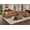 Brown, variant on Modular Sectional Sofa with Removable Washable Covers, Oversized Deep Seat 3 Seater Couch, Pet-Friendly Leather in White