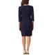 thumbnail image 3 of Vestido envolvente INSPIRE CHIC para mujer, con mangas 3/4, escote en V, elegante y casual, midi, para invitadas de boda, tamaño S, azul oscuro, 3 of 6