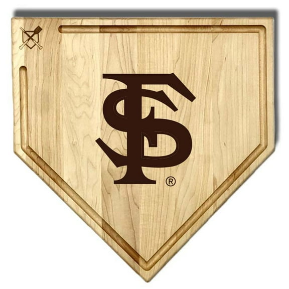 Baseball BBQ  Florida State Seminoles 17" x 17" Home Plate Cutting Board With Trough