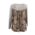 thumbnail image 2 of Plus Size Women Long Sleeve Rhinestone Knit Sweater Top Shirt Blouse Sand 2X (16.006), 2 of 4