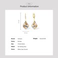 thumbnail image 5 of Santuzza Dragonfly Earrings Enamel Flower Cubic Zirconia 14K Gold Plated Sterling Silver Drop Earrings for Women, 5 of 6