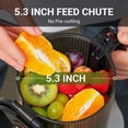 thumbnail image 2 of Máquinas exprimidoras, AMZCHEF exprimidor masticador autoalimentado de 5,3 pulgadas para frutas y verduras enteras, máquinas exprimidoras eléctricas de prensado en frío con alto rendimiento de jugo, f, 2 of 5