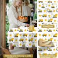 thumbnail image 5 of Excavator and Star White Pattern Round Tablecloth 70"x70", Wrinkle Resistant Wipeable Table Cover for Kitchen Dining Room Picnic Patio and Party, 5 of 6