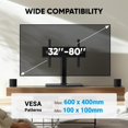 thumbnail image 2 of MountFTV Support TV Universel Pivotant de Table pour TV LCD LED 32-80 Pouces, Max 600x400mm, Supporte jusqu'à 110 lbs, 2 of 8