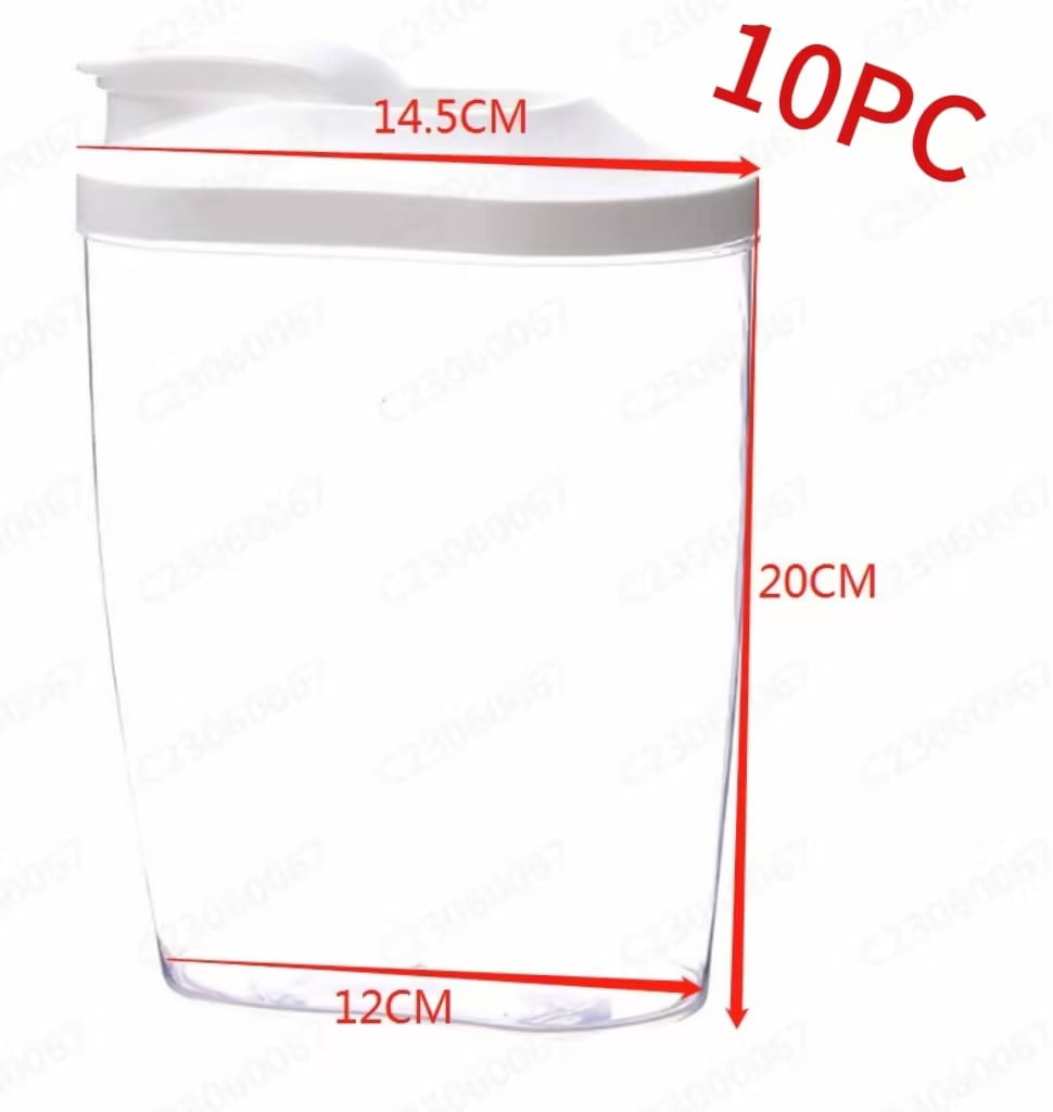 SLYNSHome 10Pcs Cereal Containers Storage,50 oz Airtight Food Storage Containers with Pouring Spout BPA Free Bin for Flour and Grain Coffee